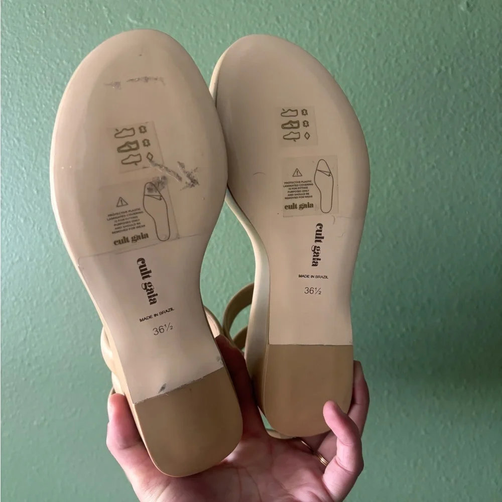 Cult Gaia Gabi Ankle Wrap Sandal Platform Dunes Size 6.5 NEW